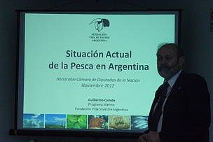 © Guillermo Cañete, coordinador del Programa Marino de Vida Silvestre, en la conferencia
© Guillermo Cañete, coordinador del Programa Marino de Vida Silvestre, en la conferencia